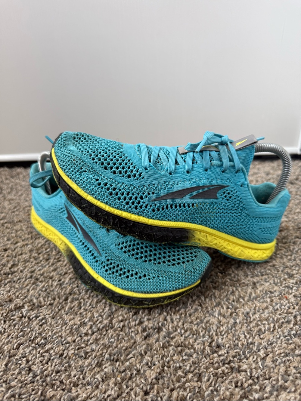 Altra Teal Running Shoes with Yellow Accents
